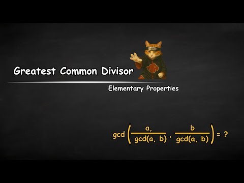 Greatest Common Divisor - Elementary Properties