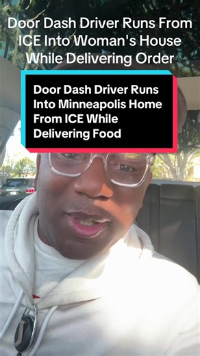 Door Dash Driver in Minnesota ran into a couples home after ICE tried to kidnap her. Homeowner is a woman at home with a baby and her husband defend the woman. Neighbors surround ICE and they eventually leave. #minnesota #doordash #ice