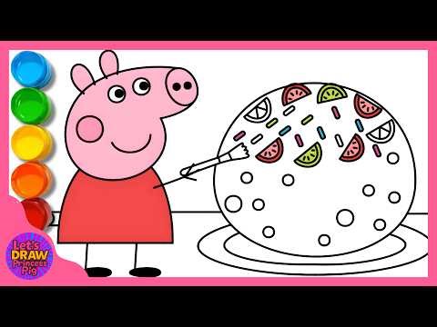 The Amazing CHEESE Ball Painting 🖼️ | Peppa Pig Full Drawing & Coloring