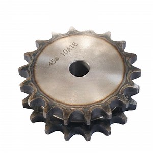 [Hot Item] Type A Plate Roller Chain Steel Sprocket 18 Teeth Double Sprockets for Two Single Chains