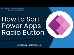Power Apps Sort Radio Button Control | How to Sort Radio Button Control in Power Apps