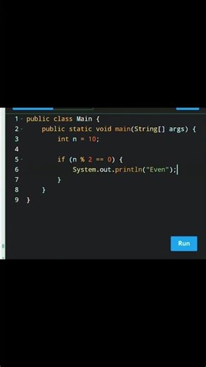 Java Even or Odd Program 🔢 | Java Basics for Beginners #shorts #java #codewithrtech #codingshorts