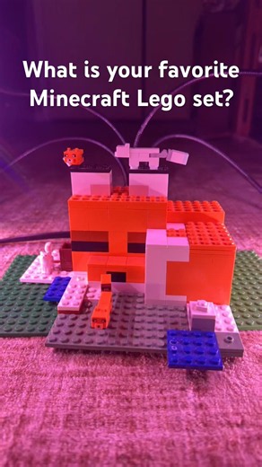￼￼ Which is your favorite Minecraft Lego set?🤨 #lego ￼