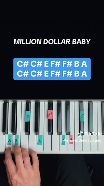MILLION DOLLAR BABY Piano Tutorial #pianotok #pianotutorial #tommyrichman