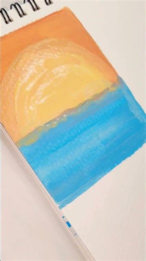 Easy sunrise watercolour painting in 5 minutes 🎨🖌️#shorts #viralvideo #video #ytshorts #drawing #yt