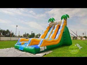 20' Tropical Dual Lane Water or Dry Slide | Magic Jump Rentals