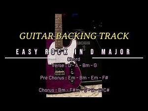 Guitar Backing Track Rock in D Major | Easy Rock
