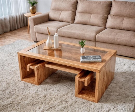 Glass Top Coffee Table Plans | Easy DIY Build With Minimal Tools | PDF Download - Etsy