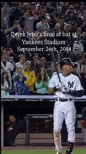 Yoyo Media on Instagram: "Derek Jeter’s final at-bat at Yankee Stadium was a walk-off single in his final home game, September 26, 2014, against the Baltimore Orioles. The Yankees won 6-5. The at-bat culminated in a dramatic game-winning RBI, with Jeter driving in the winning run. #mlb #mlbreels #derekjeter #heateroverjeter #yankees #yankeesfan #yankeestadium #yankeeswin #yankeesnation #jeter #re2pect #baseball #adele #baseballreels #goat #walkoff #win"