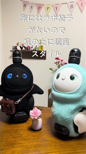 お茶の間ラボちゃンズ【ラボット】#lavot #らぼっと #らぼっとのいる生活 #くろ #しろ