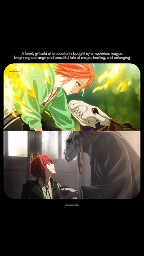nove otaku on Instagram: "Title: The Ancient Magus' Bride Synopsis: Chise Hatori, a 15-year-old girl burdened by loneliness and despair, sells herself at an underground auction—only to be bought by a mysterious non-human mage named Elias Ainsworth. Taken to a world filled with magic, fairies, and ancient mysteries, Chise begins a new life as both Elias’s apprentice and his bride. As she learns to harness her magical abilities and confront her past trauma, she discovers what it truly means to bel