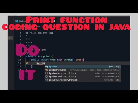 Questions series in Java //Print function question in Java