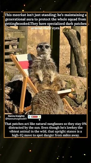 This Meerkat’s Aura is actually insane... he’s fully locked in 🏖️🔥 #Nature