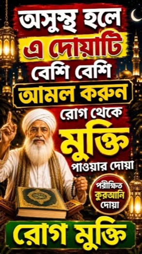 অসুস্থ হলে এই দোয়াটি পড়বেন | Powerful Healing Dua #healthylifestyle #dua #islamic #shorts #trending
