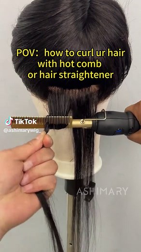 How to Curl Hair Using a Hot Comb or Straightener