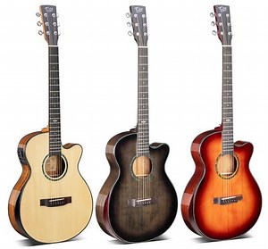 [Hot Item] 6 String Acoustic Guitar Electric Semi Acoustic Guitar with Amplifier