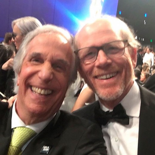 Happy Days' Ron Howard Wishes Henry Winkler Good Luck at 2019 Golden Globes