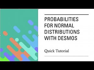 Probabilities for Normal Distributions with Desmos Quick Tutorial