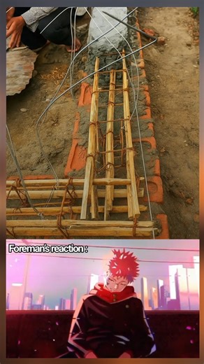 Bamboo doesn’t rust like iron #construction #iron #bamboo #foreman