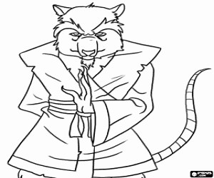 Master Splinter, Ninja Turtles coloring page printable game