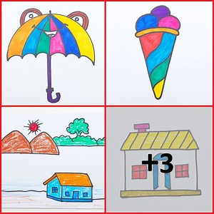 8 Easy Drawings Ideas For Kids | Creative Art & Craft Ideas