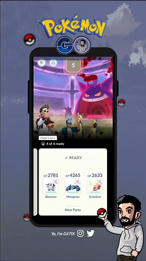 G47IX on Instagram: "We did GMax Gengar with only 4 people 🤟 Shields are OP #pokemongo"