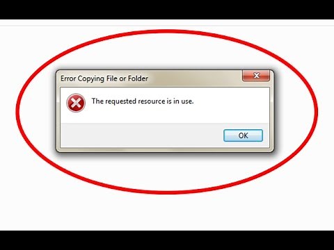 Fix Error Copying File or Folder|The requested resource is in use