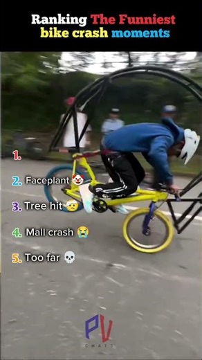 Ranking The Funniest bike crash moments 🚲💥 #shorts #bikefails #crashes
