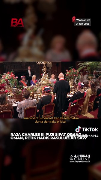 Seluruh dunia tertumpu kepada Raja Charles III selepas sebahagian dari ucapannya memetik sebuah hadis sahih Rasulullah SAW dalam memuji akhlak rakyat Oman, semalam. Ucapan tersebut sempena meraikan keberangkatan tiba Sultan Oman, Sultan Haitham bin Tarik, yang mengadakan lawatan negara rasmi ke United Kingdom (UK).