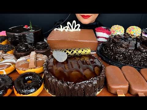 ULTIMATE CHOCOLATE DESSERT MUKBANG 🍫🍩 | Chocolate Cake, Donut, Muffin & Ice Cream | ASMR Eating