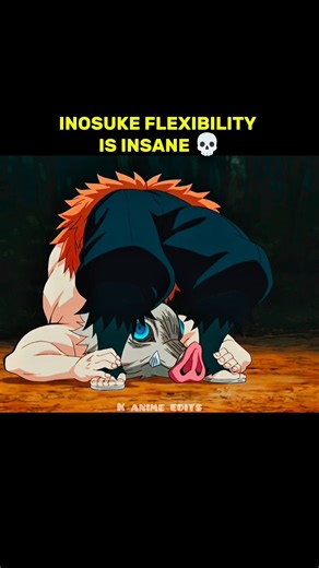 Inosuke flexibility 💀 #demonslayer #inosuke #tanjiro #shorts