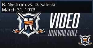 Bob Nystrom vs. Don Saleski, March 31, 1973 - New York Islanders vs. Philadelphia Flyers | HockeyFights