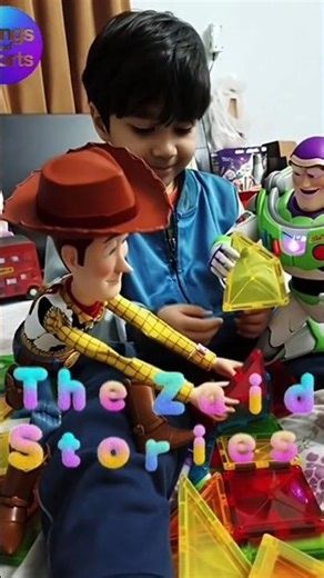 The Zaid Stories Part 3 | Zaid playing with his cartoon characters friends and making Bricks House 🏡