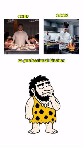 Ano ang pinagkaiba ng Chef vs Cook? #fyp #fypシ #fypp #fypage #tagalog #caveman #pinagkaiba #difference #trivia