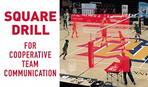 Square drill for cooperative team communication