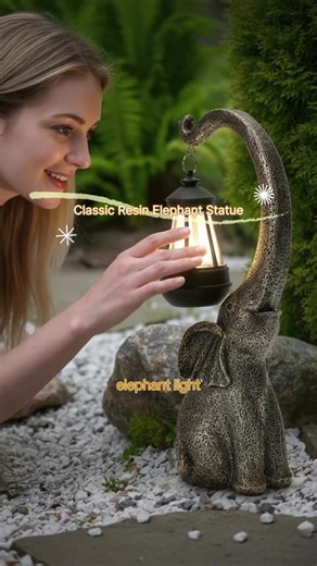 Gentle Giant Glow! 15in Solar Elephant Lantern Transforms My PatioGentle Giant Glow!#SolarElephant #ElephantDecor #GardenStatue #OutdoorLighting #RusticDecor