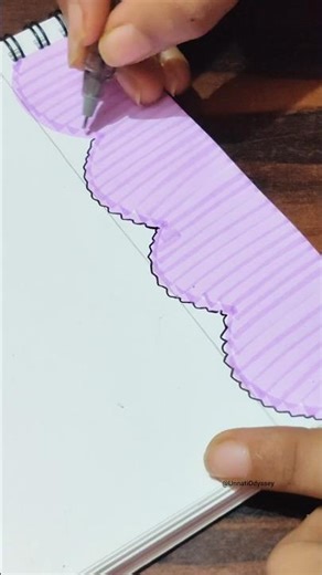 Esay border 💜✨🌷 Project decoration idea 💡 #shorts #ytshorts #trending