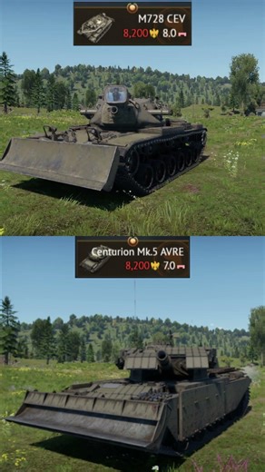 165mm comparison [Centurion Mk 5 vs M728 CEV] #militaryequipment #warthunder #military