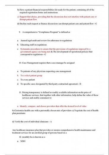 HFMA CRCR FINAL EXAM AND PRACTICE EXAM TEST BANK WITH 300 MULTIPLE CHOICE 2024 REAL EXAM QUESTIONS W