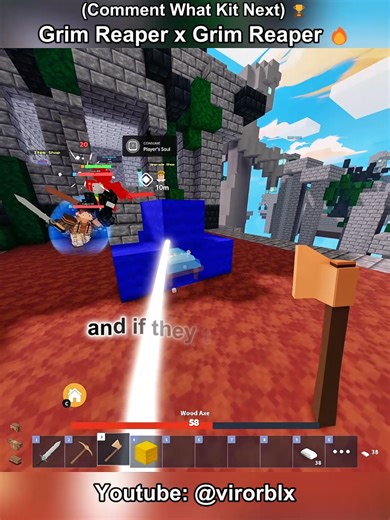 Grim Reaper x Grim Reaper 🔥 #bedwarsroblox #roblox #naruto #gaming #bedwars #combos #gameplay #kits #grimreaper