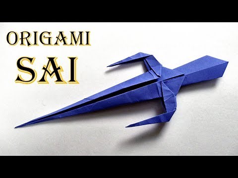 How to make a SAI out of paper 🗡 Ninja Weapon