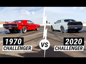 1970 vs 2020 Dodge Challenger RT: Old vs New Muscle Car Drag Racing Street Style