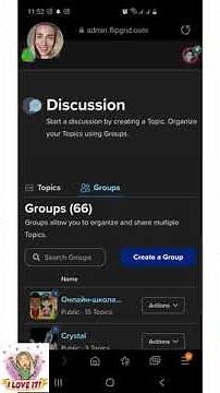 Flipgrid Educator Dashboard. Mobile version.