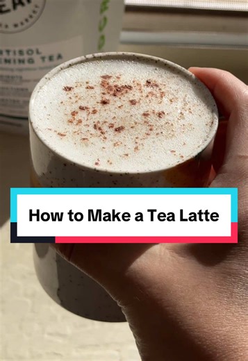 Here's the recipe ↓ 1. Brew your tea using half the usual water. 2. Once steeped, add your sweetener of choice (like honey or maple). 3. Froth your favorite milk and pour it in. 4. Optional: Add a sprinkle of cinnamon. 5. Serve hot or iced. Enjoy! ✨ #recipe #tealover #latte #looseleaftea #tealatte