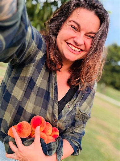 Joy comes by the shirtful and tastes like peaches. | Roots and Refuge Farm