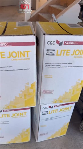 🟡Lite Joint Compound and Drywall Joint Tape From CGC for your first step in the taping process , Less Weight, Easier To Apply. This is the Brand that Taping Pros prefer when it comes to drywall finishing a house for your costumers 👍🏠 #drywall #taper #fyp #mudding #reels | Urumex_Drywall