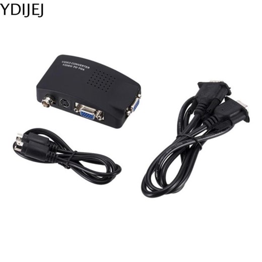 YDIJEJ BNC To VGA BNC To VGA Converter Signal Conversion Video Converter BNC To VGA Adapter Box Plug and Play BNC/S-Video Input DVR Back-end Monitor | Lazada PH