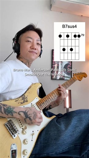 Bruno Mars, Anderson .Paak, Silk Sonic - Smokin Out The Window | Guitar Tabs & Chords Tutorial