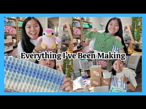 A Week Of Crochet / Everything I've Been Making!! 🧶 Chill Crochet Studio Vlog + Catch Up ⭐️