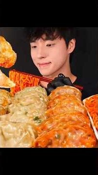 Unlimited Korean Mukbang Eating Challenge Delicious Mandu & Spicy Red Noodles #Mukbang #eatingshow